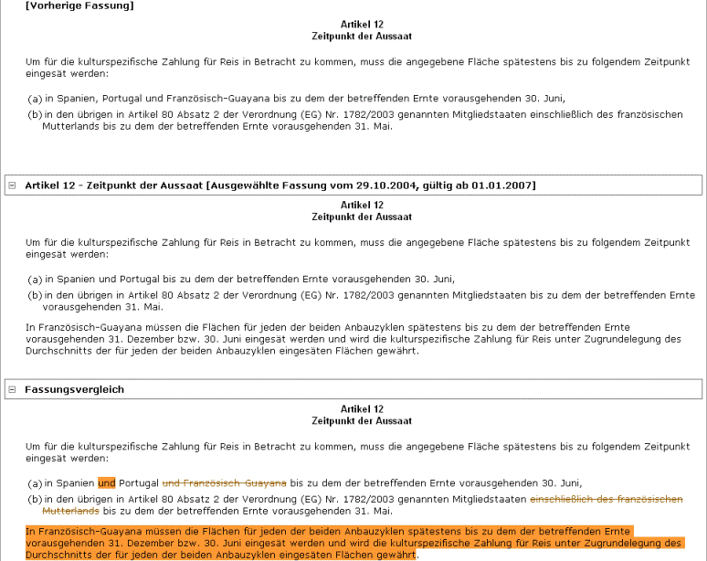 Abbildung: Fassungsvergleich