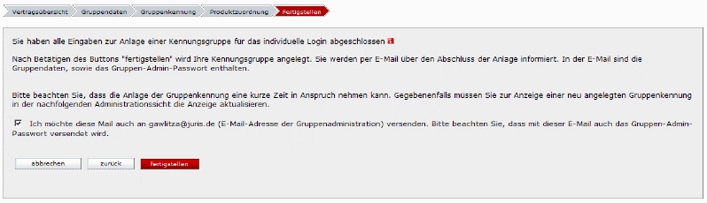 Abbildung: Großkundenkennungsverwaltung