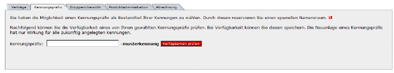 Abbildung: Großkundenkennungsverwaltung