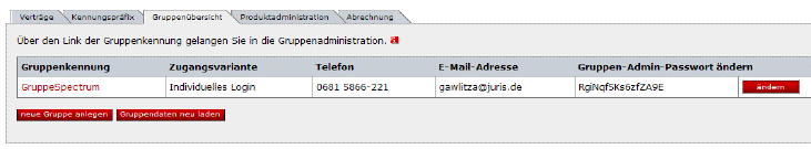 Abbildung: Großkundenkennungsverwaltung